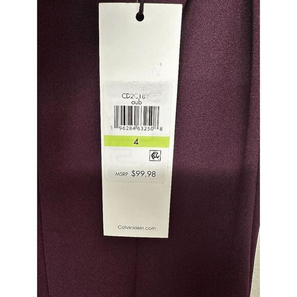 Calvin Klein Women's V-Neck Midi Dress - Purple 4 - Picture 5 of 8